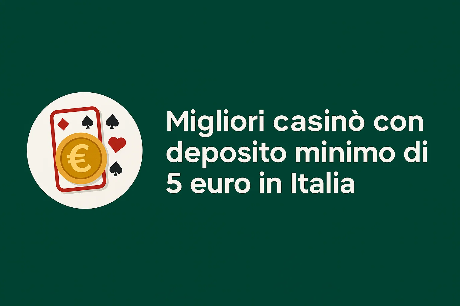 Migliori casinò con deposito minimo di 5 euro in Italia